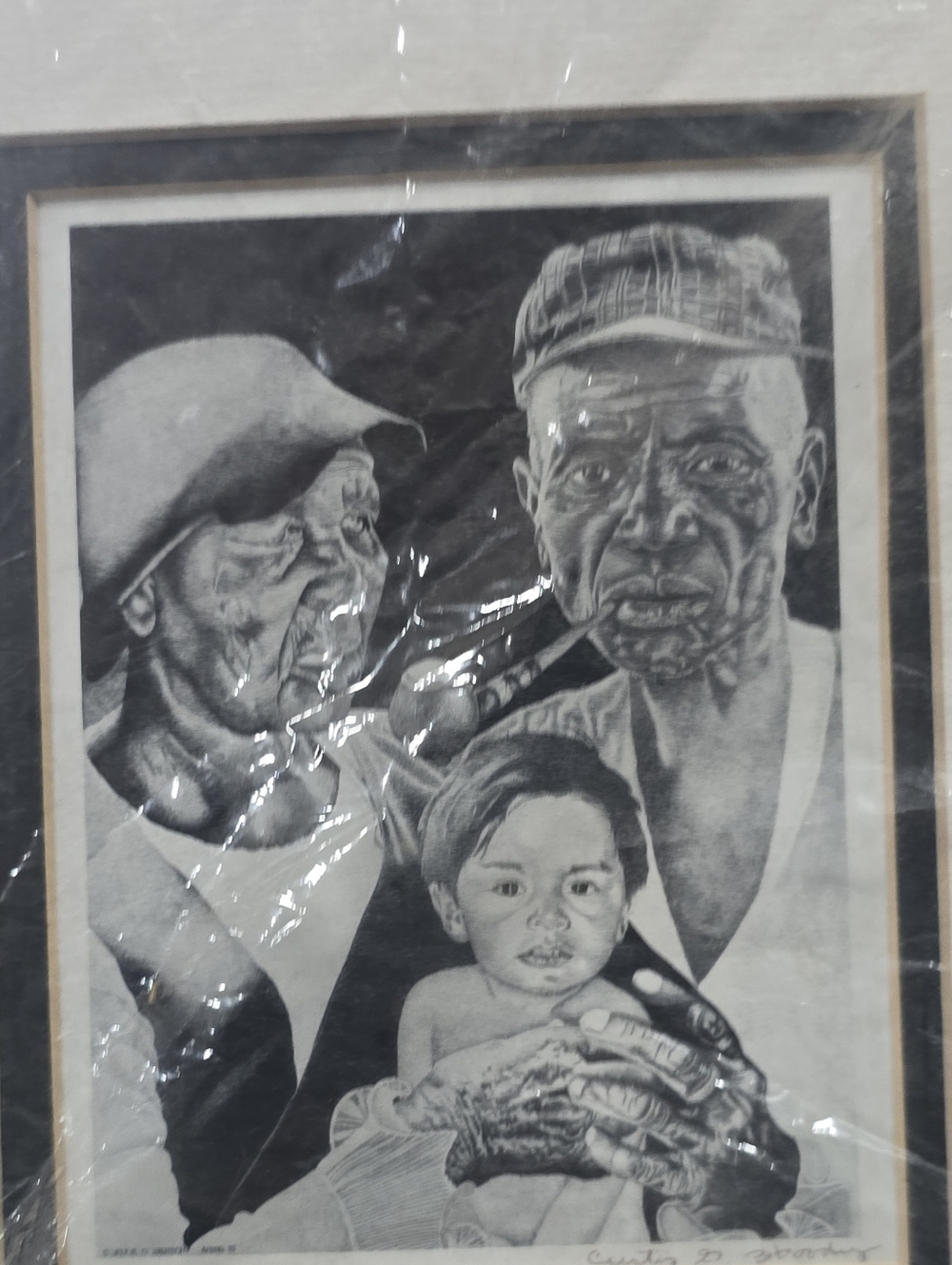 Curtis D. Woody Pencil Lithograph Signed